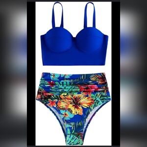 NWT Shein Royal Blue Push-up Bikini